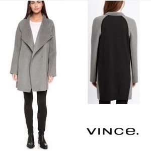Vince Wool Sweater Back Coat